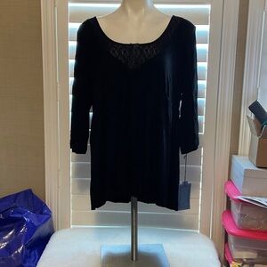Simply Vera Vera Wang Black Lace Blouse